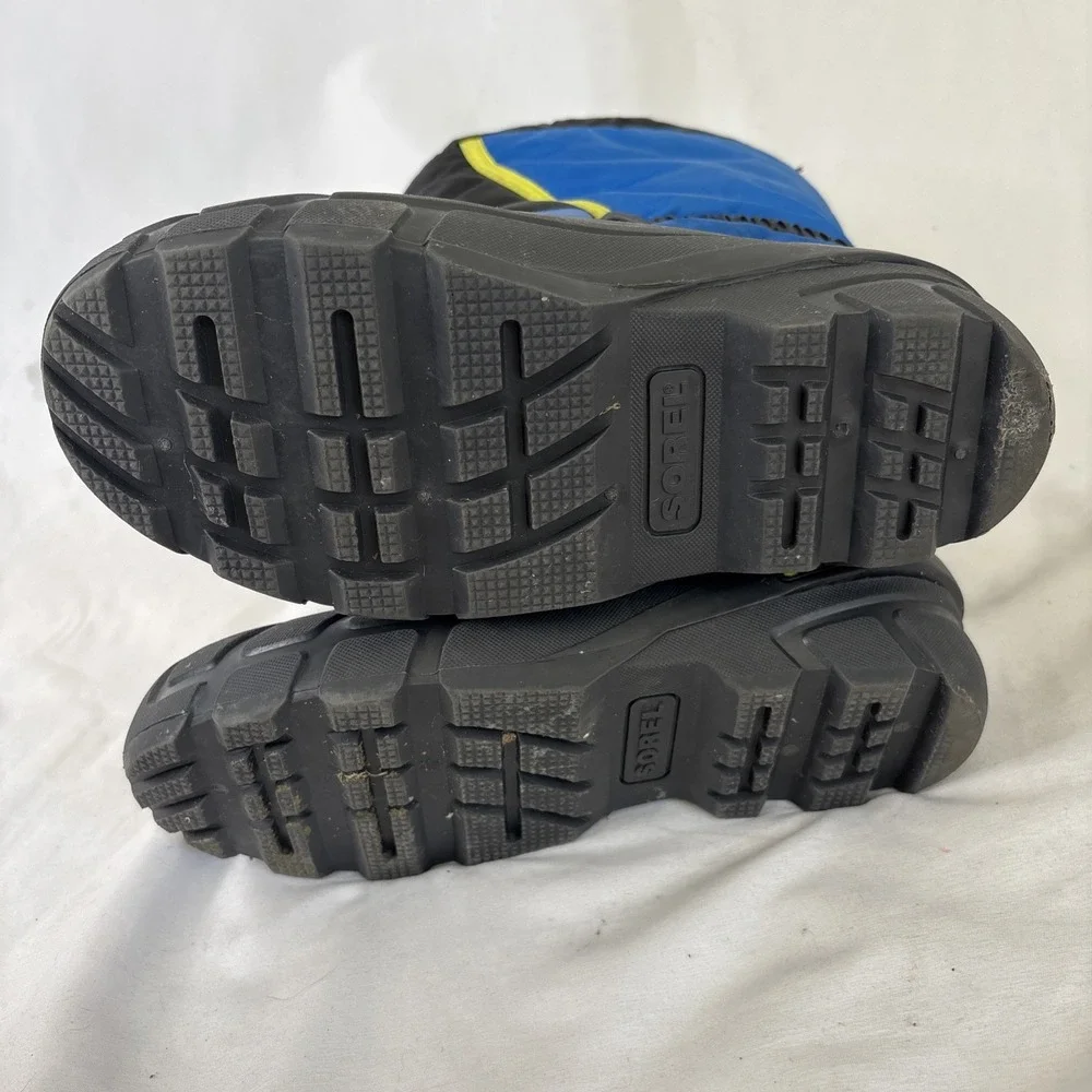 SOREL Blue/Black Flurry Youth Boys Insulated Winter Waterproof Snow Boots Size 5